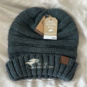 Slouchy Beanie Charcoal from pacific marine mammal center